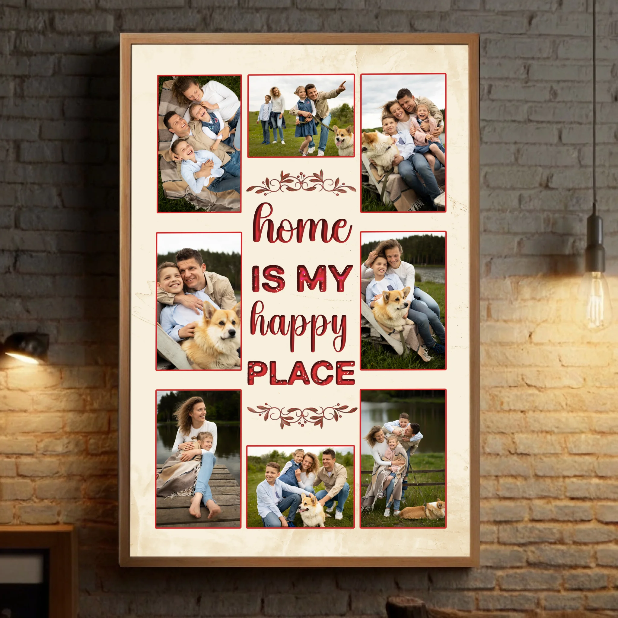 Personalized “Home Is My Happy Place” Poster – Create Your Cozy Space - 89Prints
