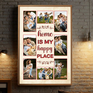 Personalized “Home Is My Happy Place” Poster – Create Your Cozy Space - 89Prints