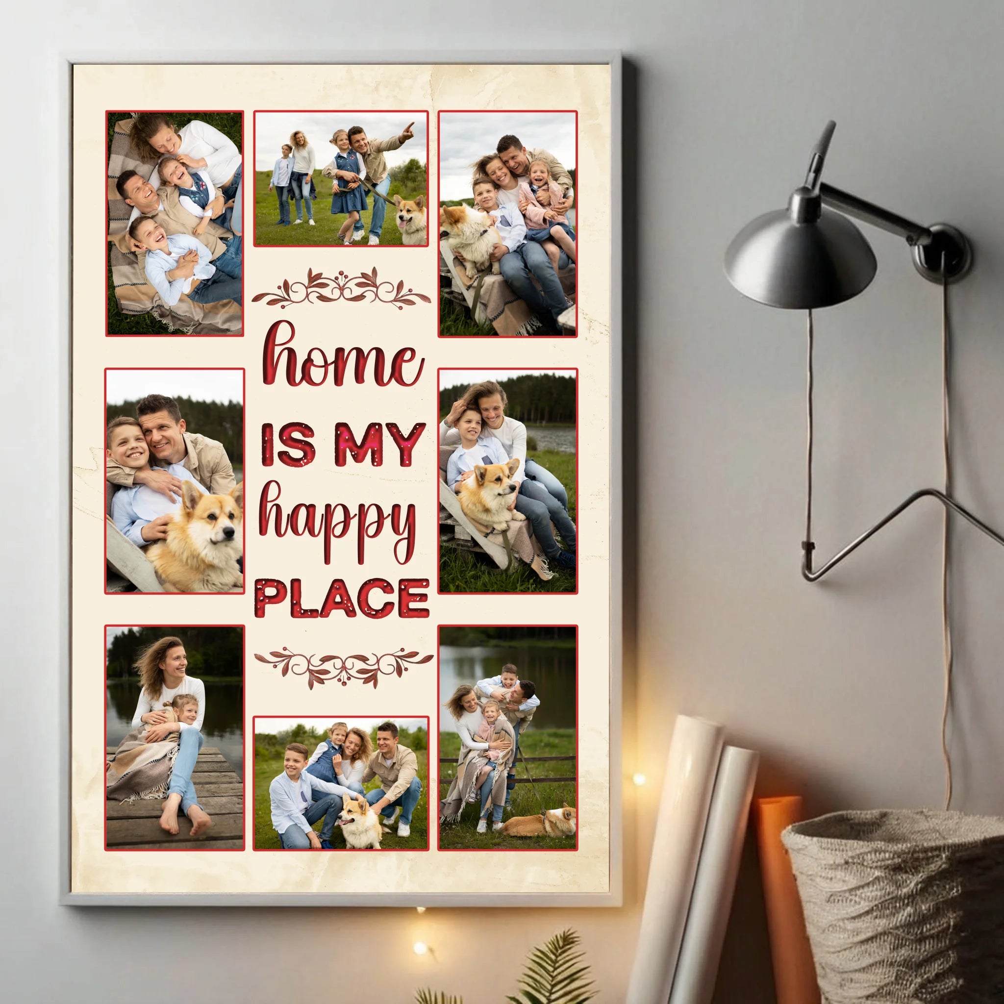 Personalized “Home Is My Happy Place” Poster – Create Your Cozy Space - 89Prints