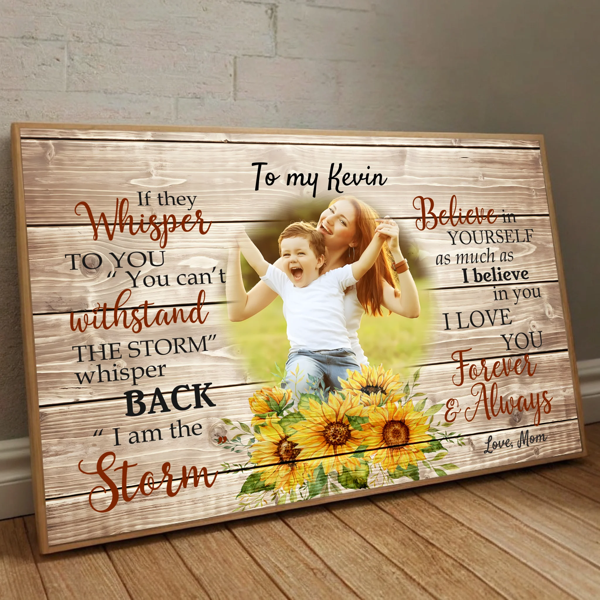 Customizable Poster for Son – Empowering Message from Mom - 89Prints