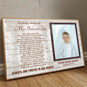 Customizable Poster for Your Beloved Son – Cherish His Memory Forever - 89Prints