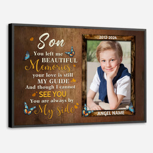 Custom Memorial Poster for Son – Always by My Side - 89Prints