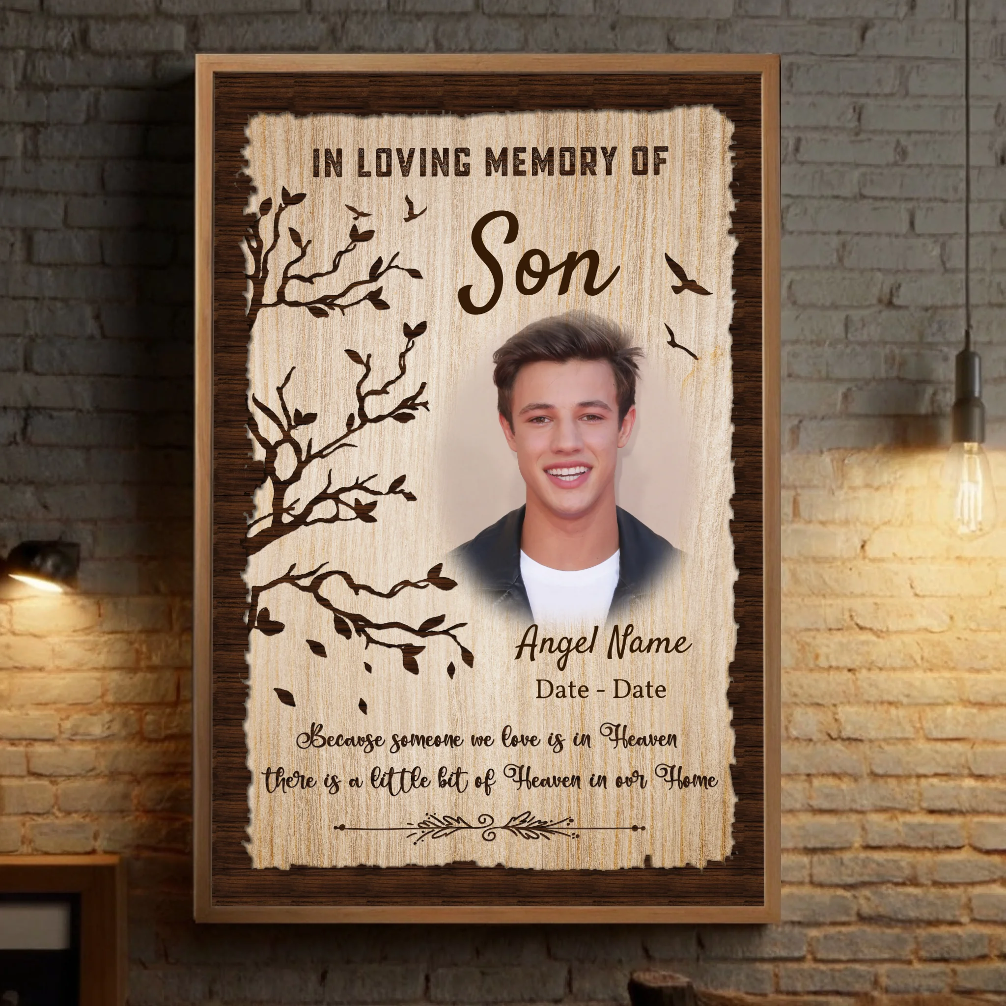 Heavenly Tribute Poster – Honoring Our Son’s Eternal Light - 89Prints