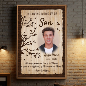 Heavenly Tribute Poster – Honoring Our Son’s Eternal Light - 89Prints