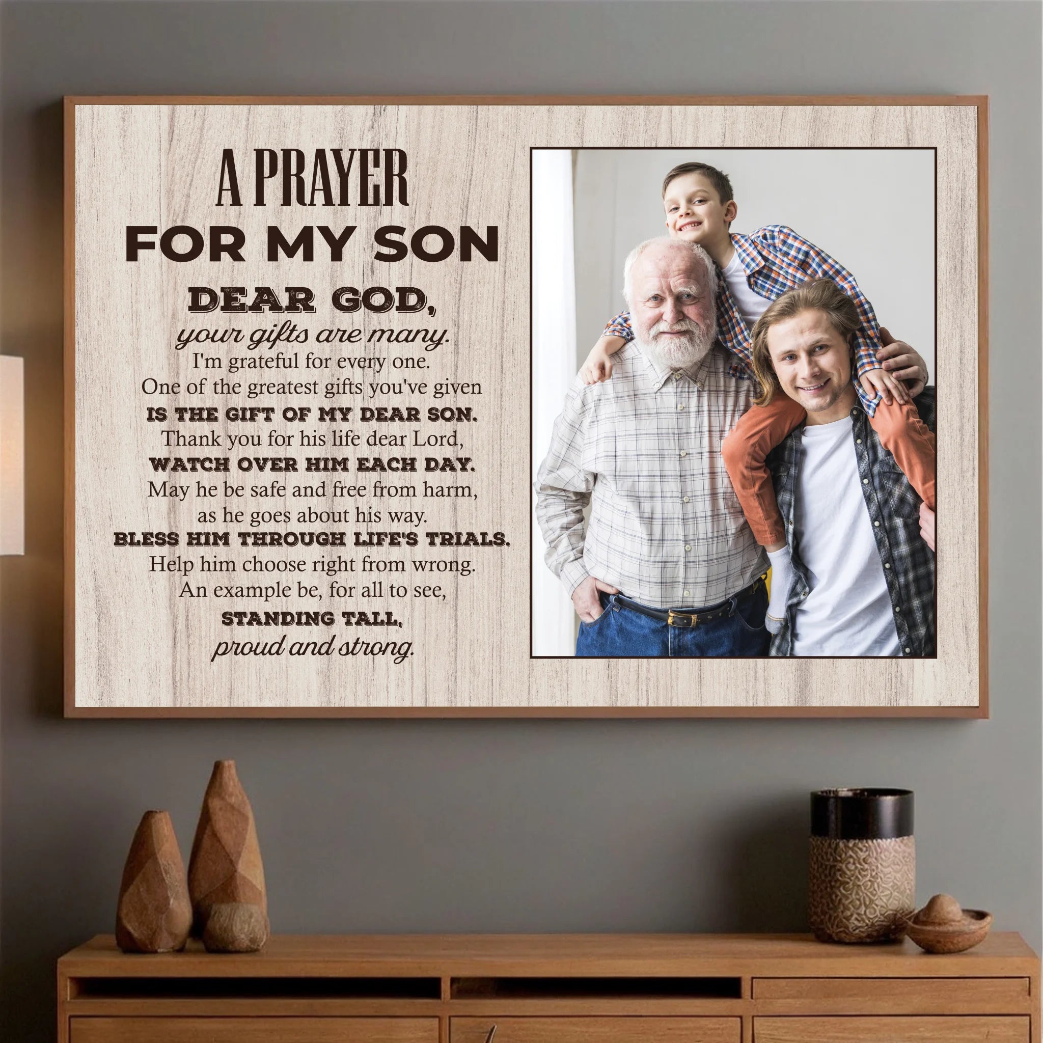 Prayer for Your Son – Inspirational Blessings Poster by 89Prints