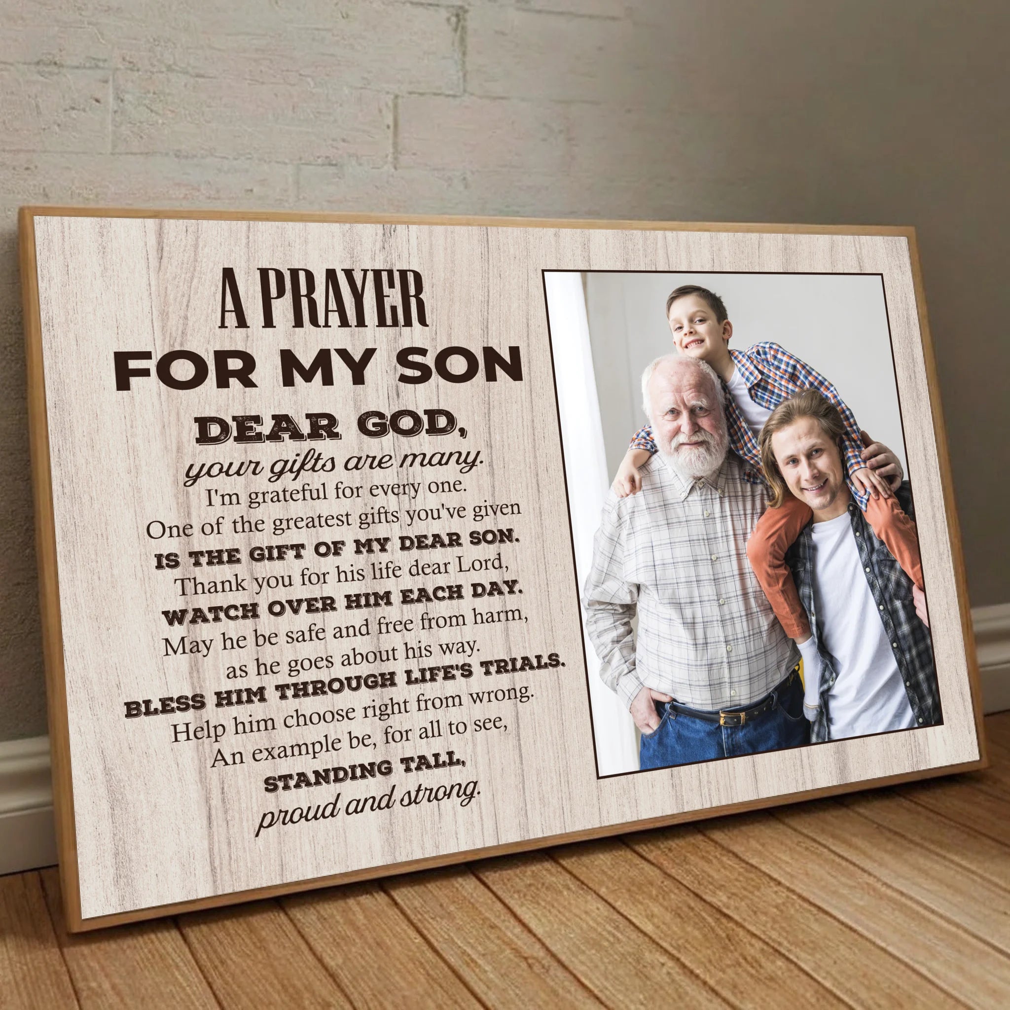 Prayer for Your Son – Inspirational Blessings Poster by 89Prints