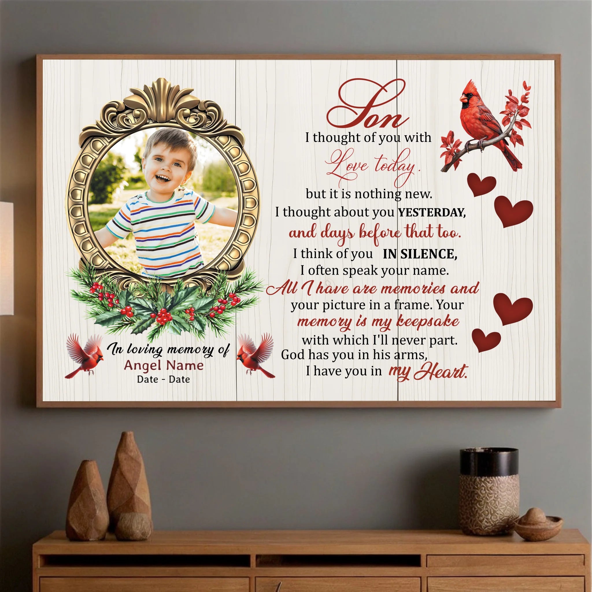 Customizable Memorial Poster – A Beautiful Tribute to Your Cherished Memories - 89Prints