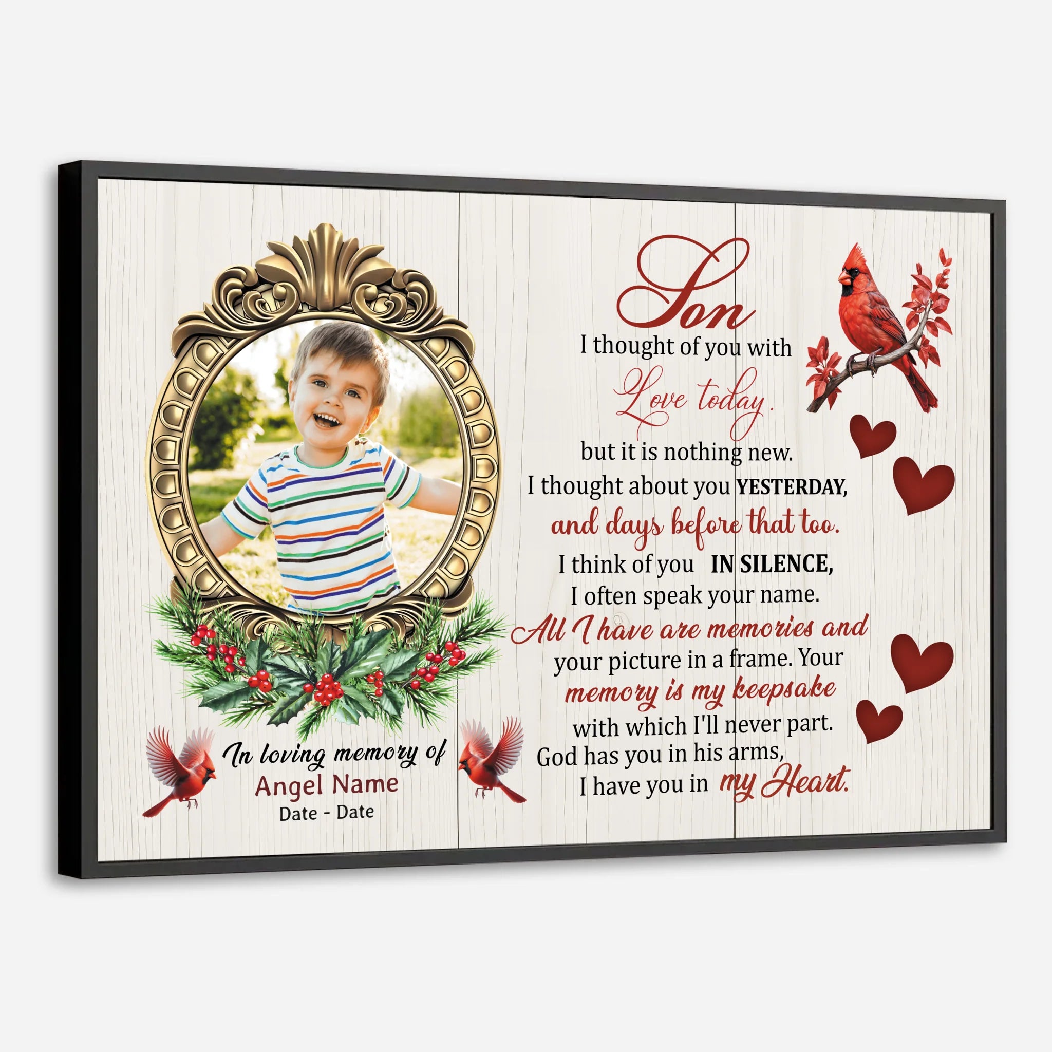 Customizable Memorial Poster – A Beautiful Tribute to Your Cherished Memories - 89Prints