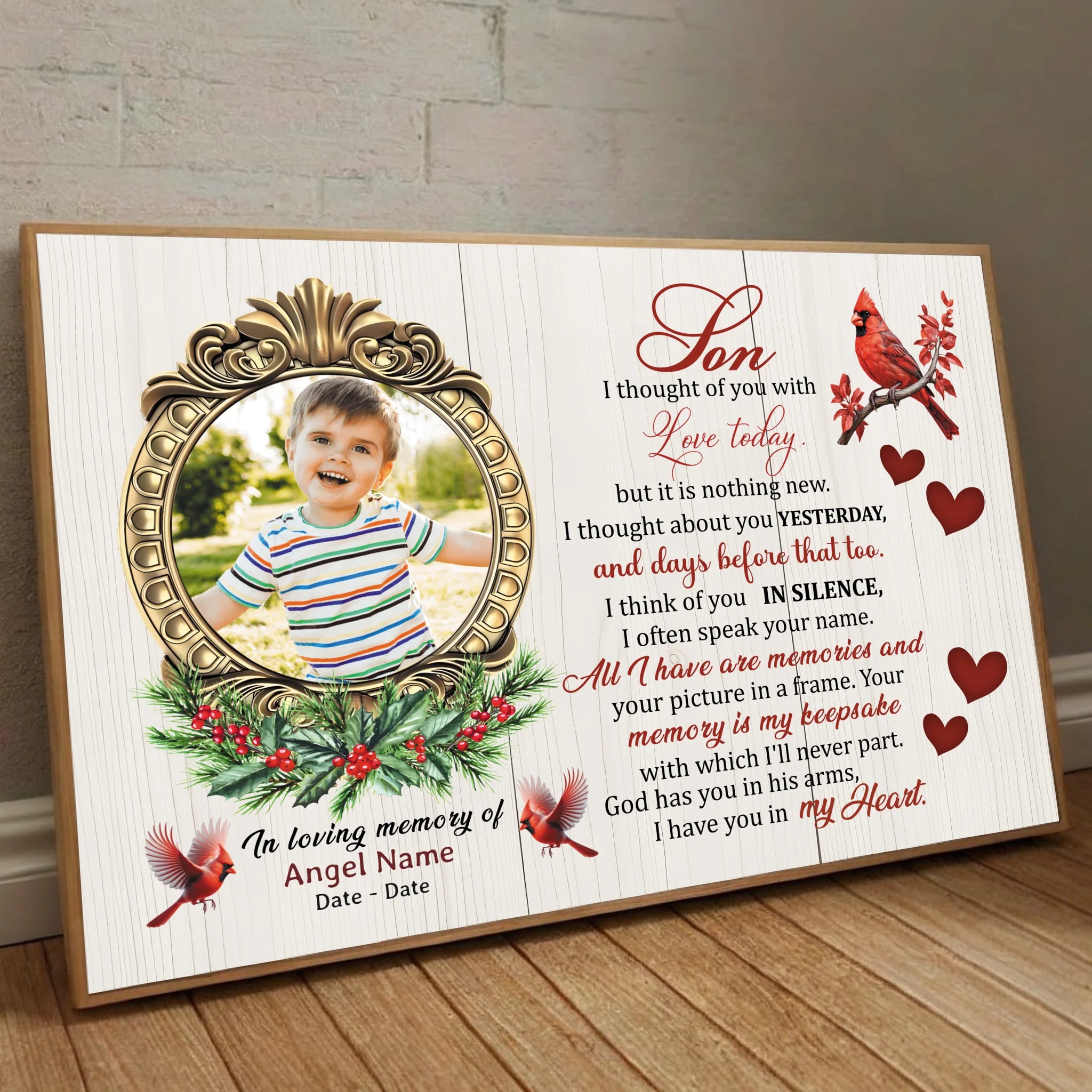 Customizable Memorial Poster – A Beautiful Tribute to Your Cherished Memories - 89Prints