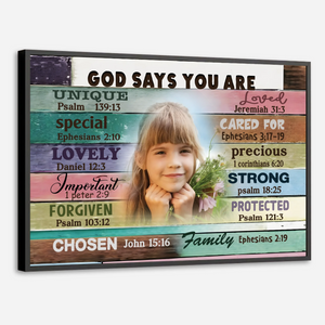 Personalized 'God Says You Are' Poster – Inspirational Gift - 89Prints