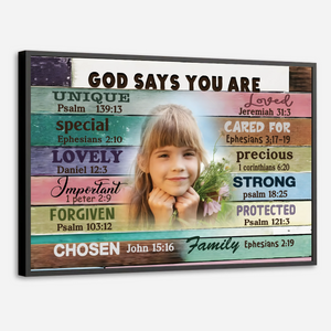 Personalized 'God Says You Are' Poster – Inspirational Gift - 89Prints