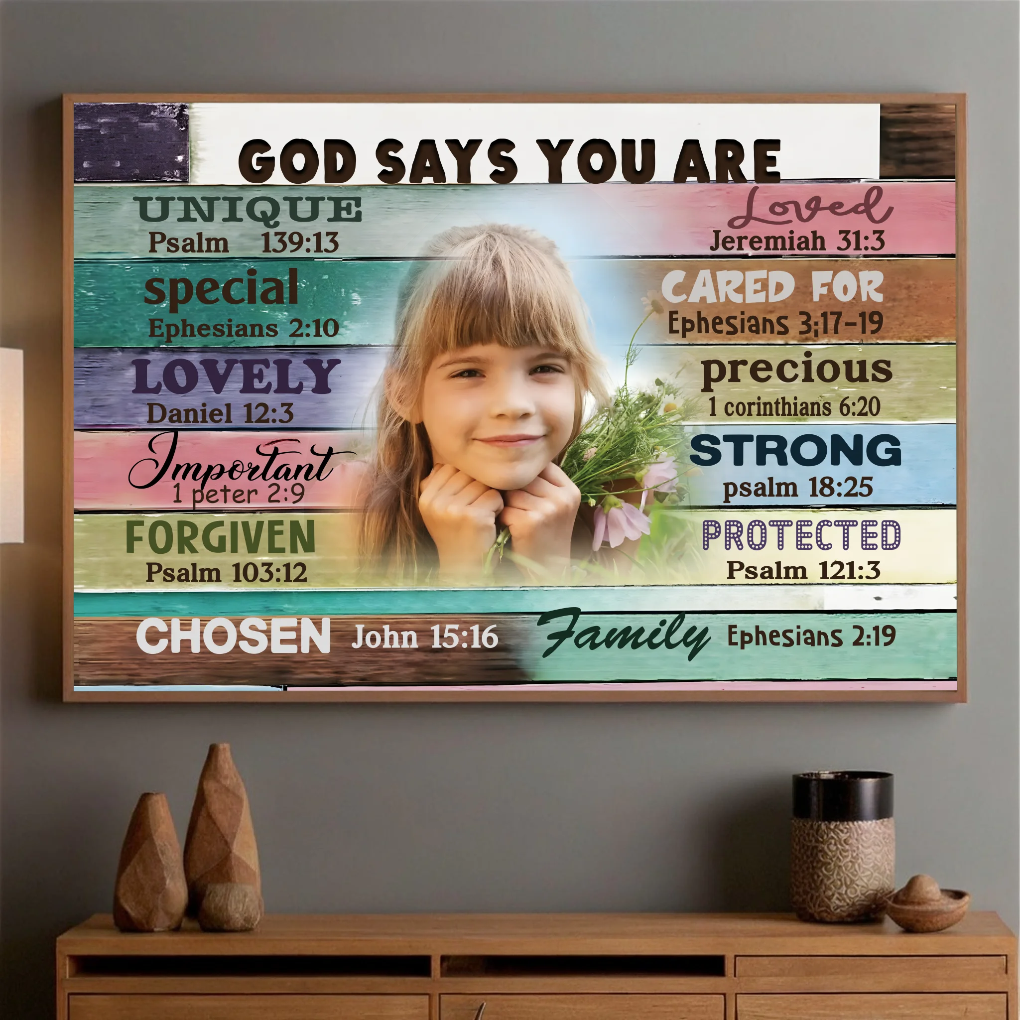 Personalized 'God Says You Are' Poster – Inspirational Gift - 89Prints