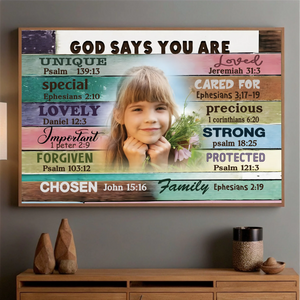 Personalized 'God Says You Are' Poster – Inspirational Gift - 89Prints