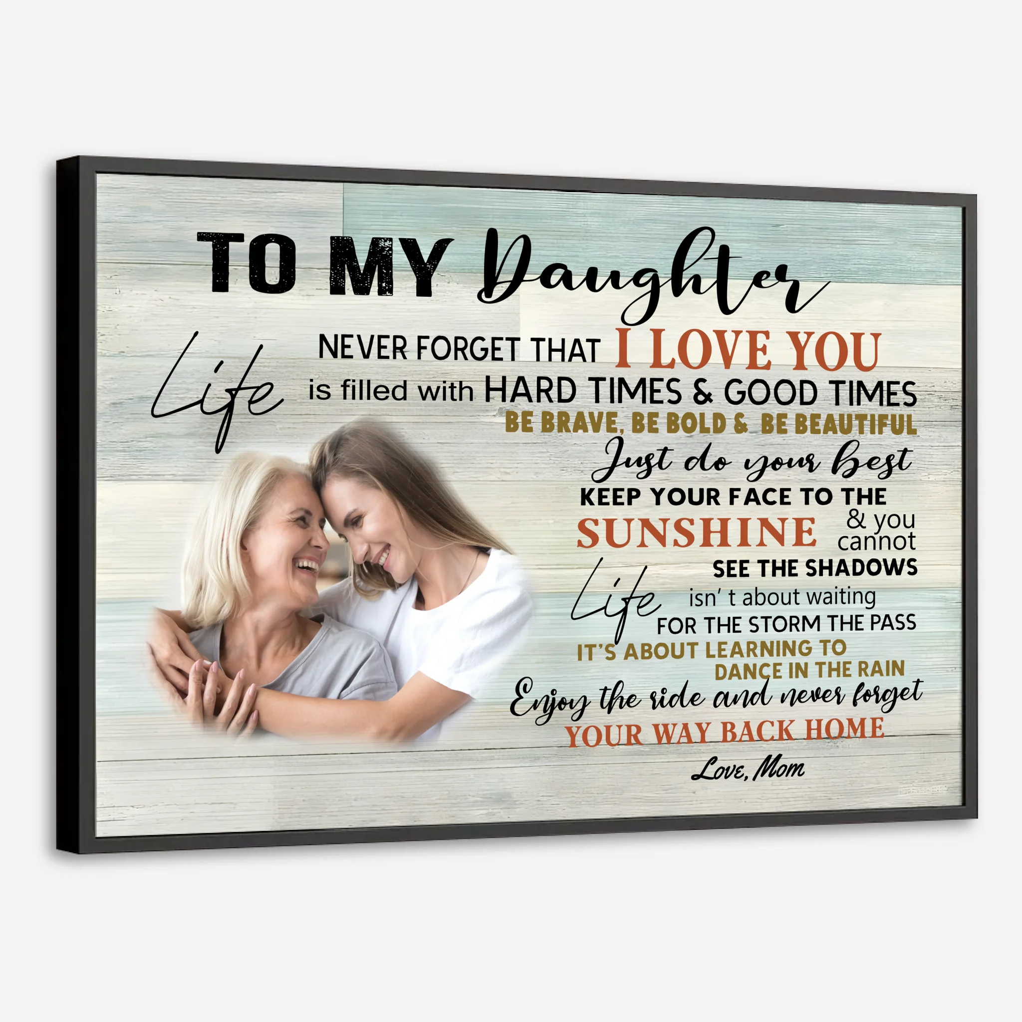 Customized 'To My Daughter' Poster – A Loving Personalized Gift - 89Prints