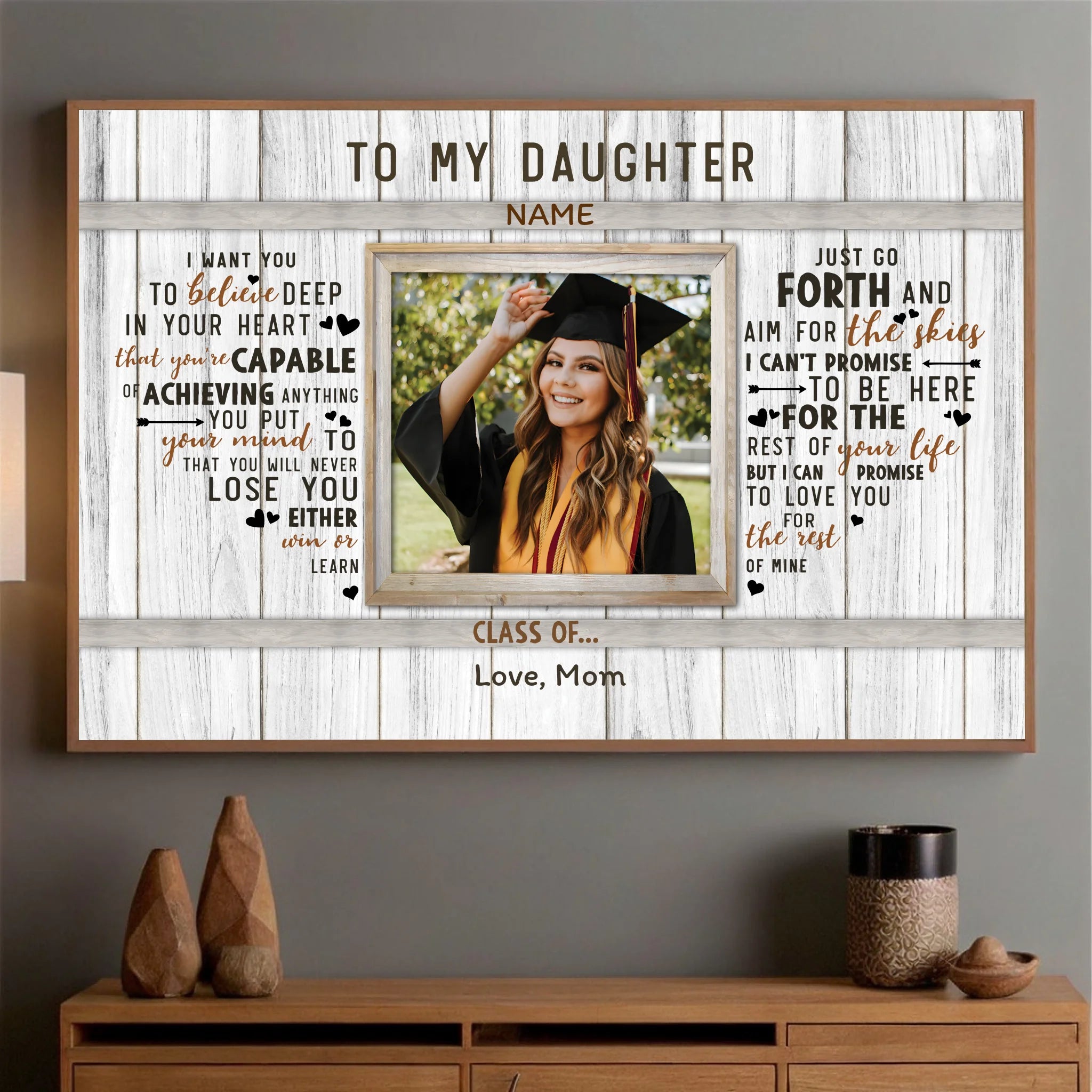Motivational Custom Poster for Daughters – Inspire Strength and Confidence with a Personalized Gift - 89Prints
