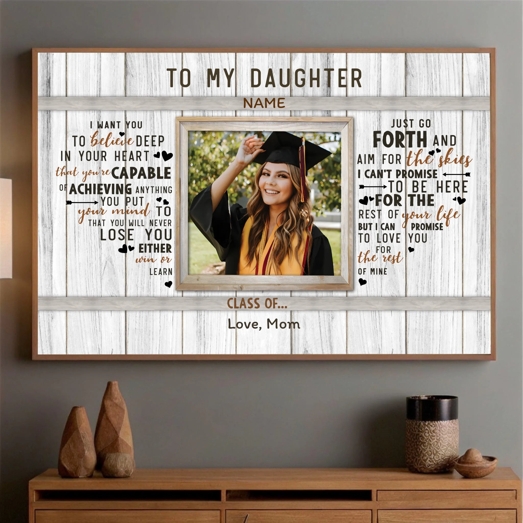 Motivational Custom Poster for Daughters – Inspire Strength and Confidence with a Personalized Gift - 89Prints