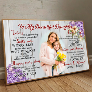 Personalized Motivational Poster from Mom to Daughter – Brighten Her Day -89Prints