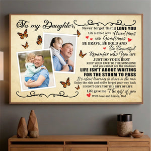 Custom Daughter Poster – A Heartfelt Message from Daddy - 89Prints