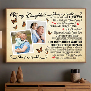 Custom Daughter Poster – A Heartfelt Message from Daddy - 89Prints