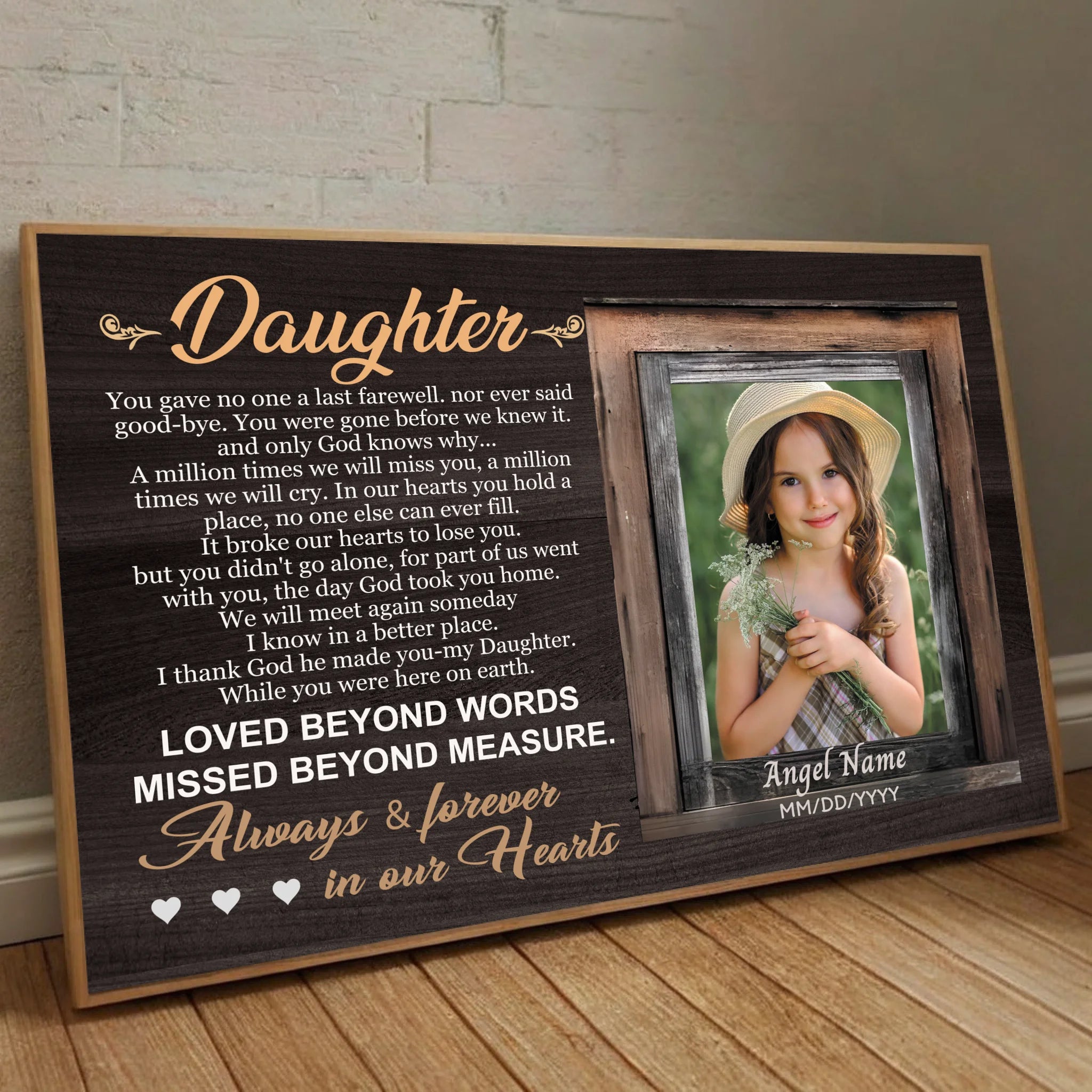 Custom Poster for Daughter – Celebrate the Unbreakable Bond of Love - 89Prints