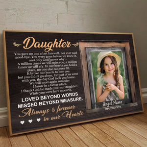 Custom Poster for Daughter – Celebrate the Unbreakable Bond of Love - 89Prints