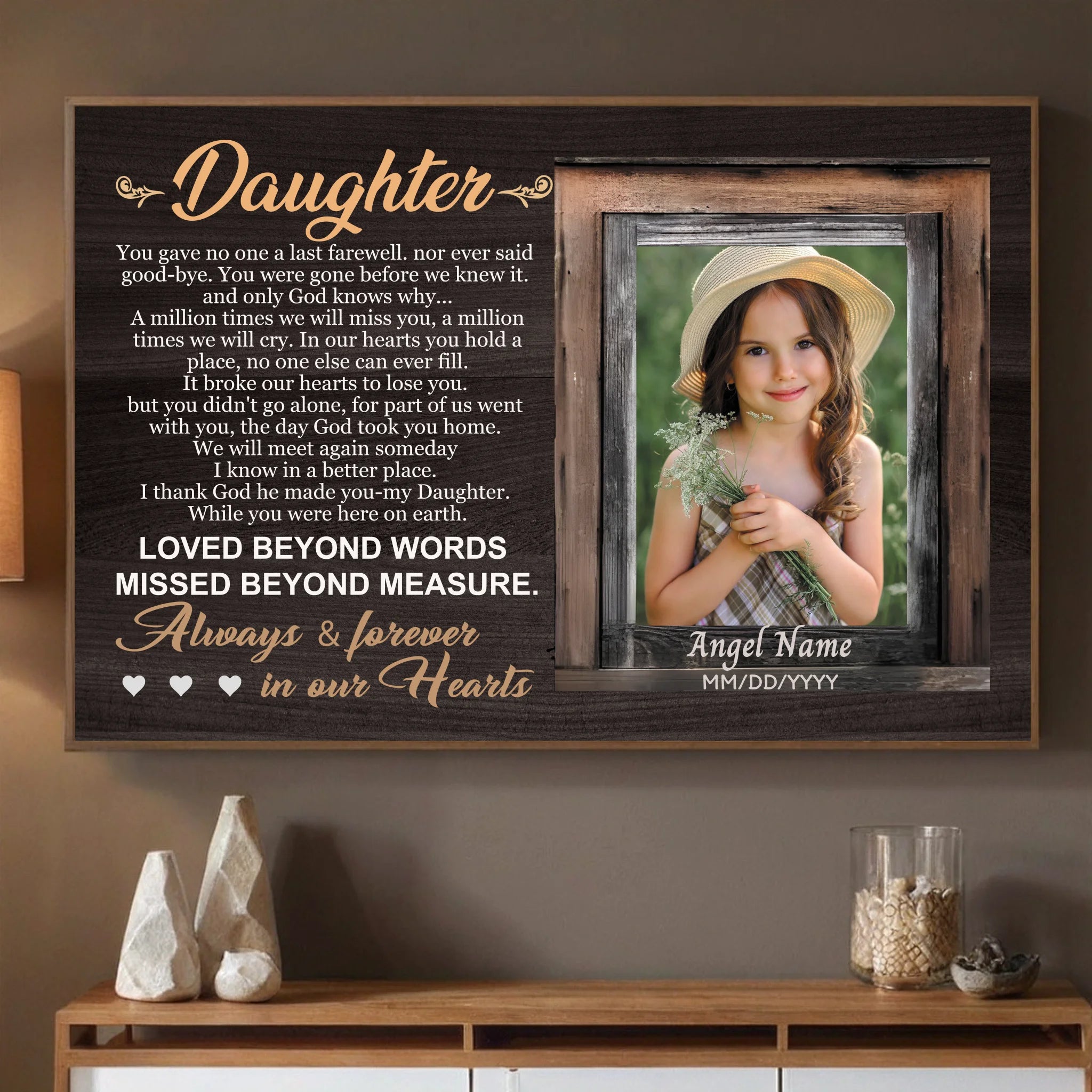 Custom Poster for Daughter – Celebrate the Unbreakable Bond of Love - 89Prints