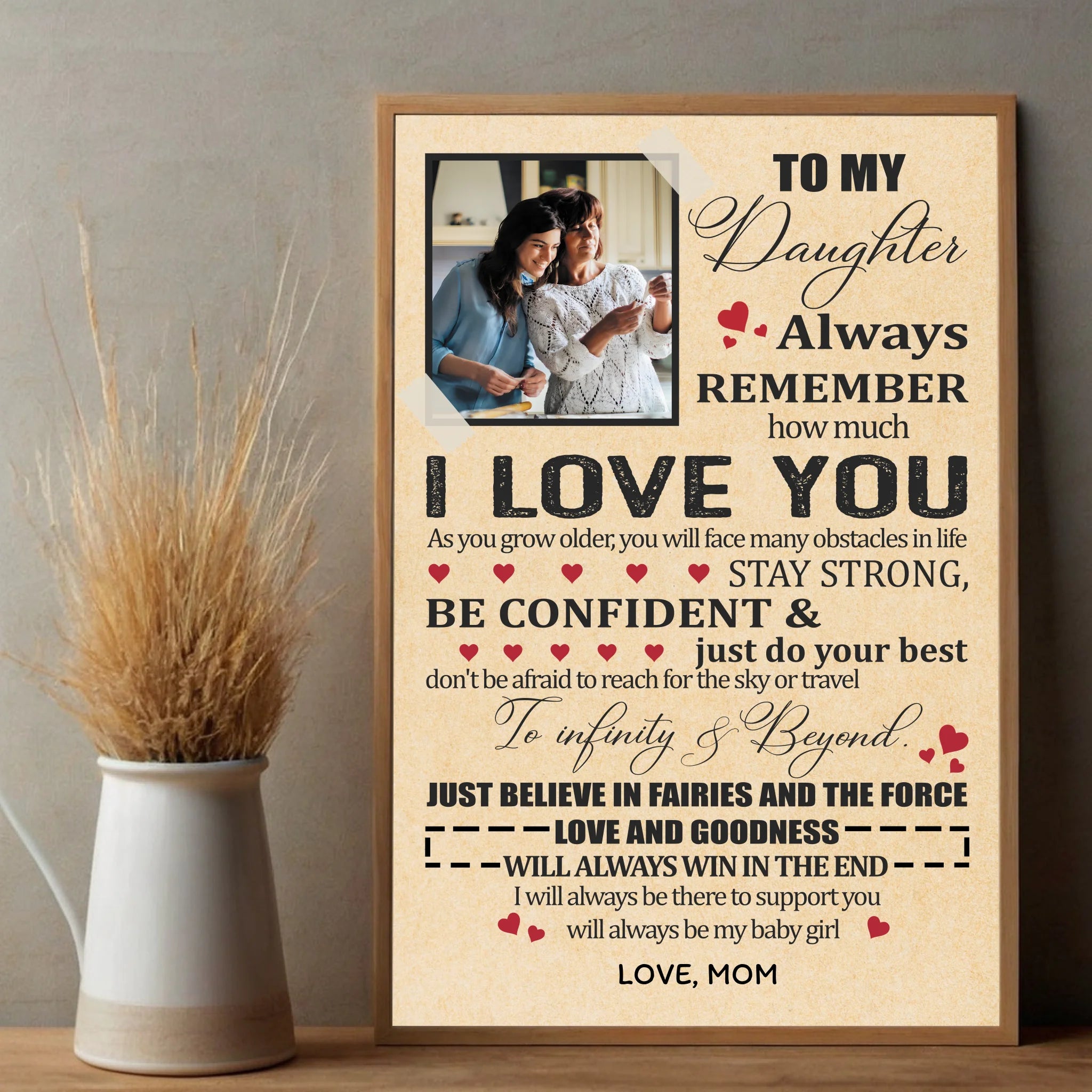 Custom Poster for Daughter – Her Journey of Love and Strength - 89Prints
