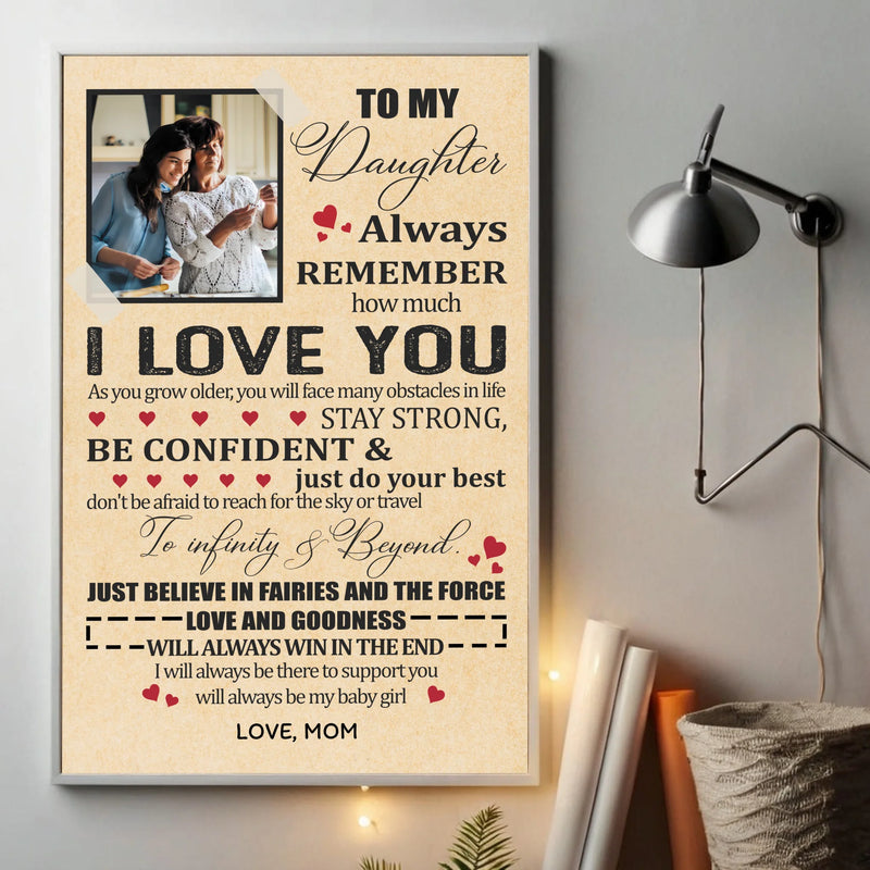 Custom Poster for Daughter – Her Journey of Love and Strength - 89Prints