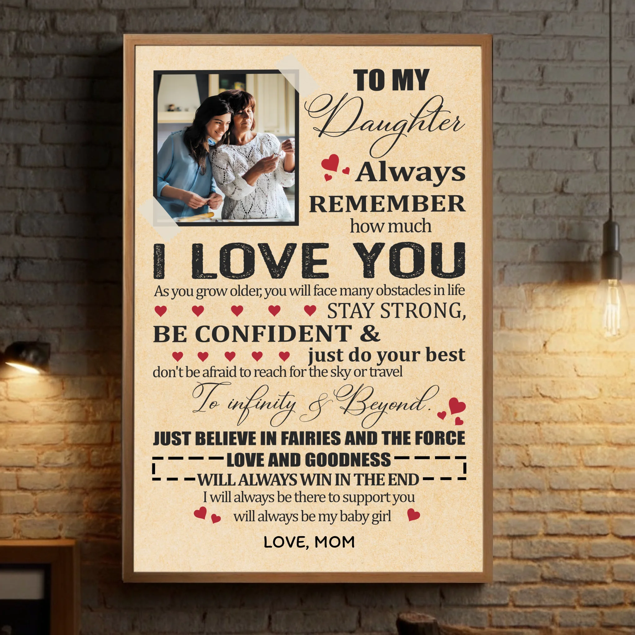 Custom Poster for Daughter – Her Journey of Love and Strength - 89Prints