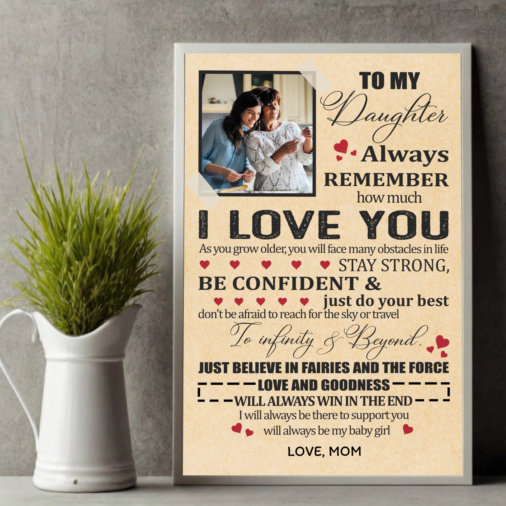 Custom Poster for Daughter – Her Journey of Love and Strength - 89Prints