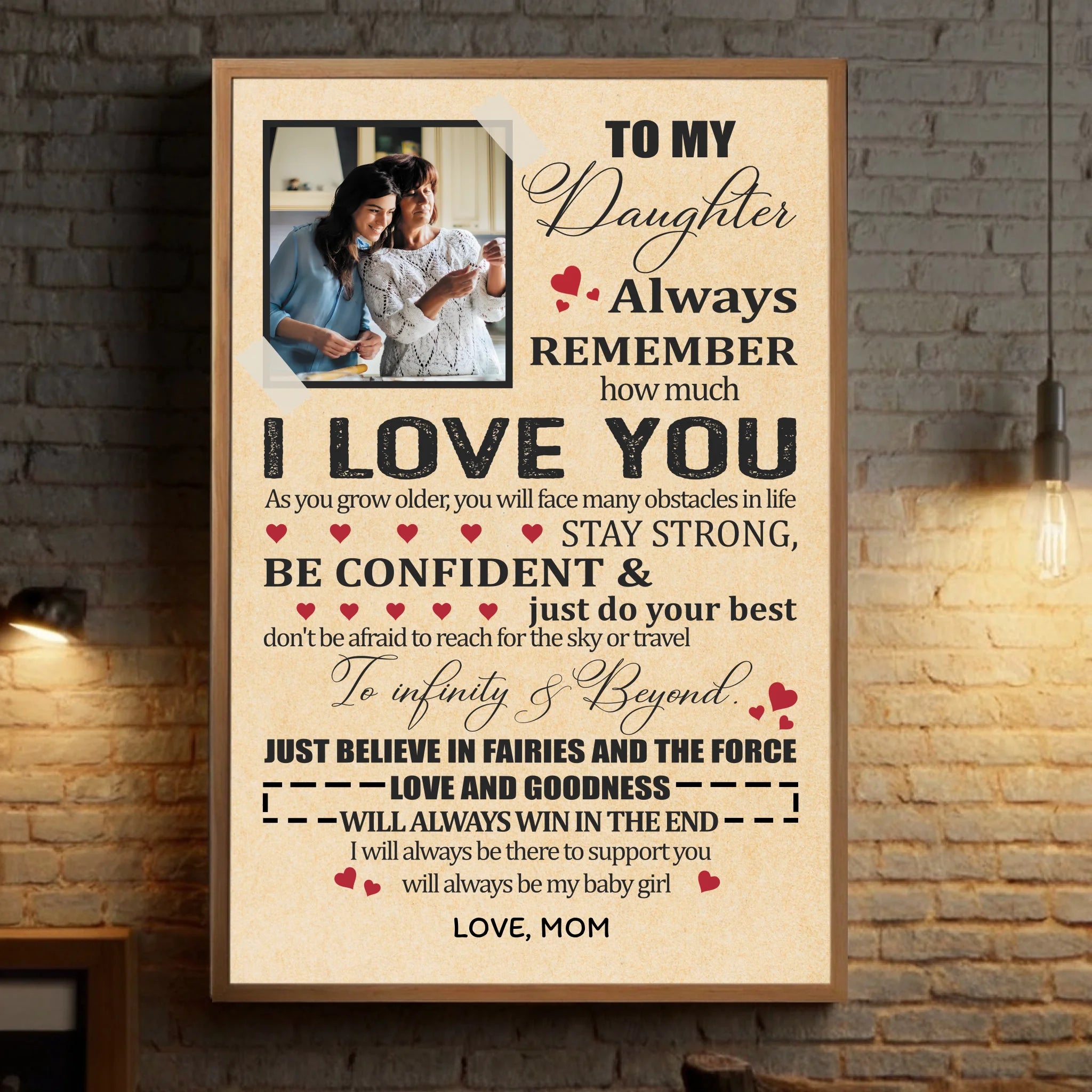 Custom Poster for Daughter – Her Journey of Love and Strength - 89Prints