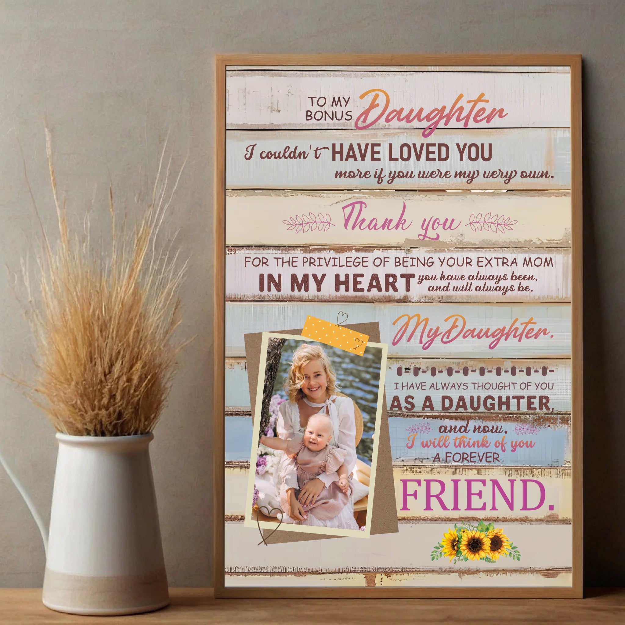 Show Your Love for Your Bonus Daughter with a Custom Memorial Poster - 89Prints