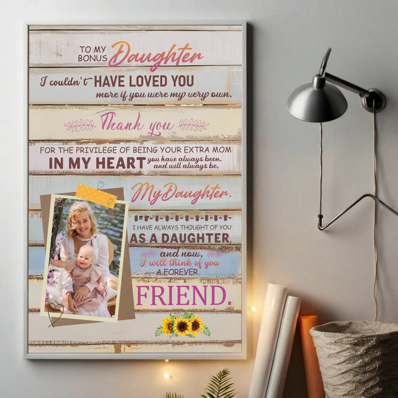 Show Your Love for Your Bonus Daughter with a Custom Memorial Poster - 89Prints