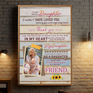 Show Your Love for Your Bonus Daughter with a Custom Memorial Poster - 89Prints
