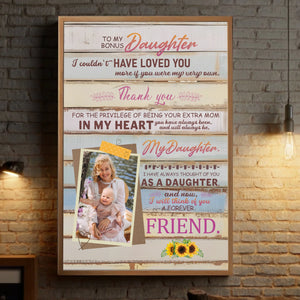 Show Your Love for Your Bonus Daughter with a Custom Memorial Poster - 89Prints