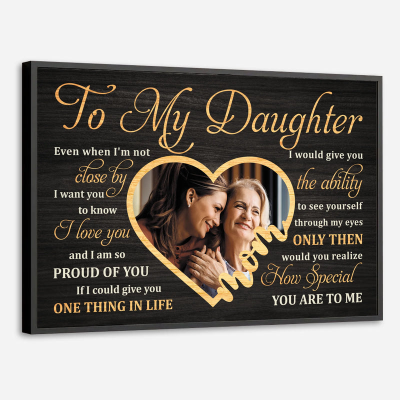 Personalized Poster for Daughters – A Message Straight from the Heart - 89Prints