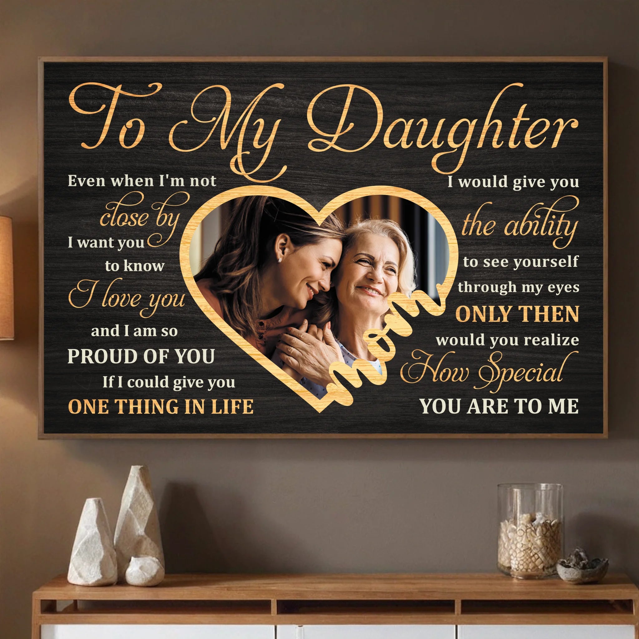Personalized Poster for Daughters – A Message Straight from the Heart - 89Prints