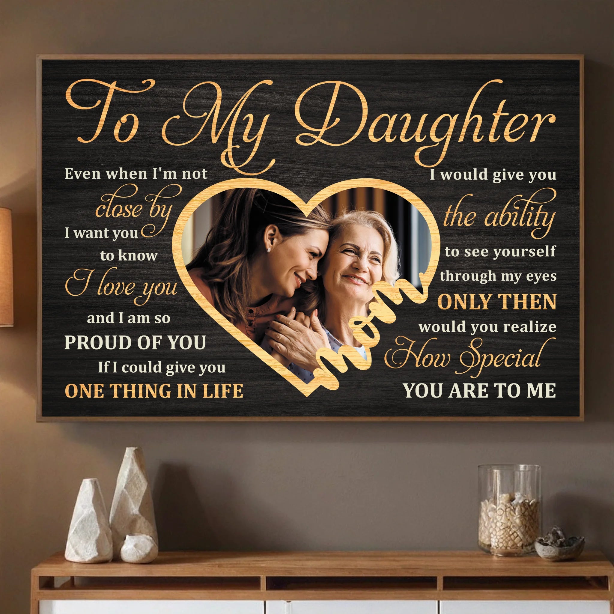 Personalized Poster for Daughters – A Message Straight from the Heart - 89Prints