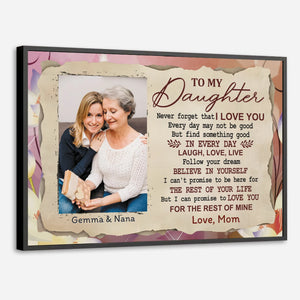 A Mother’s Love for Her Daughter – Personalized Emotional Poster - 89Prints