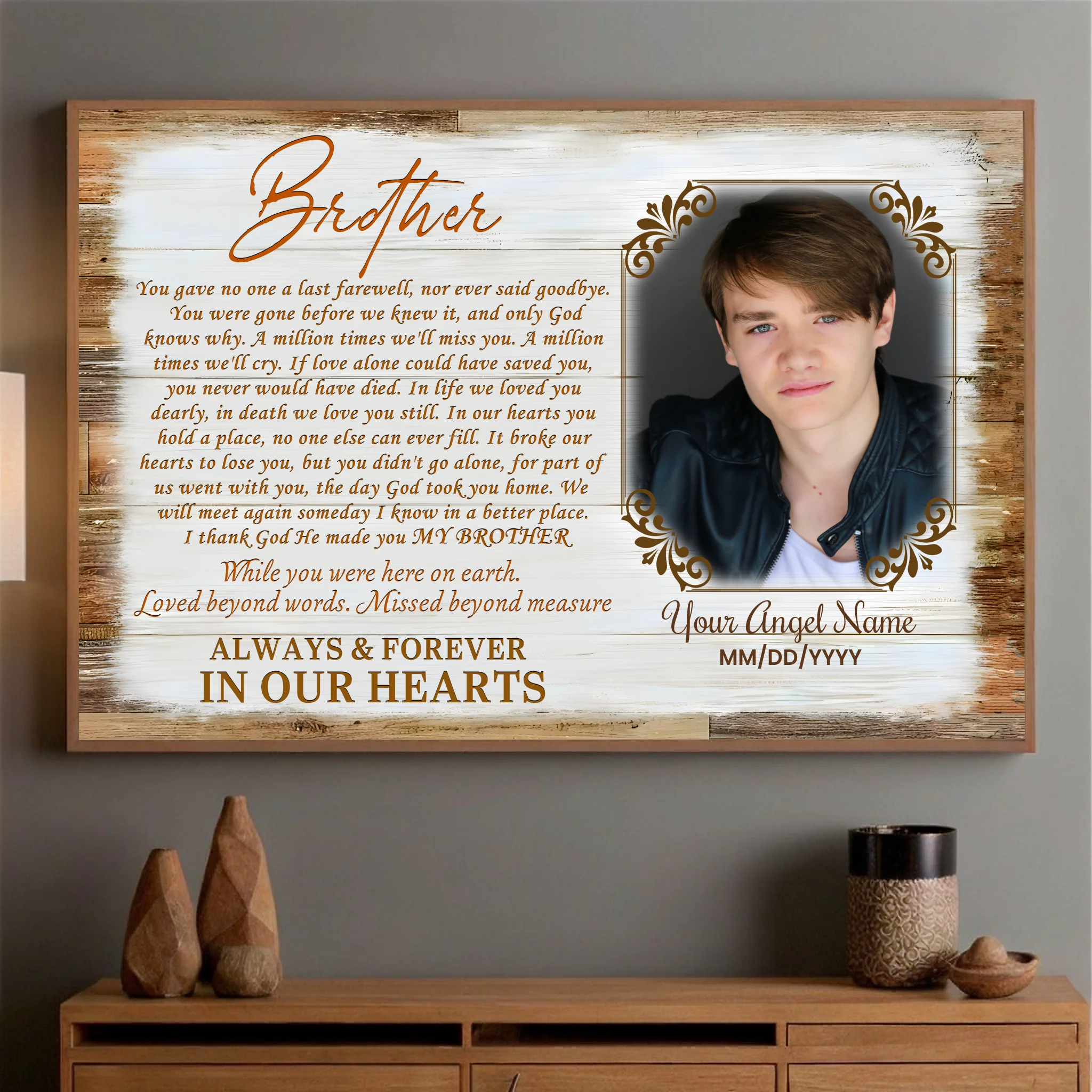 Celebrate the Love You Shared with Your Brother – Custom Poster - 89Prints