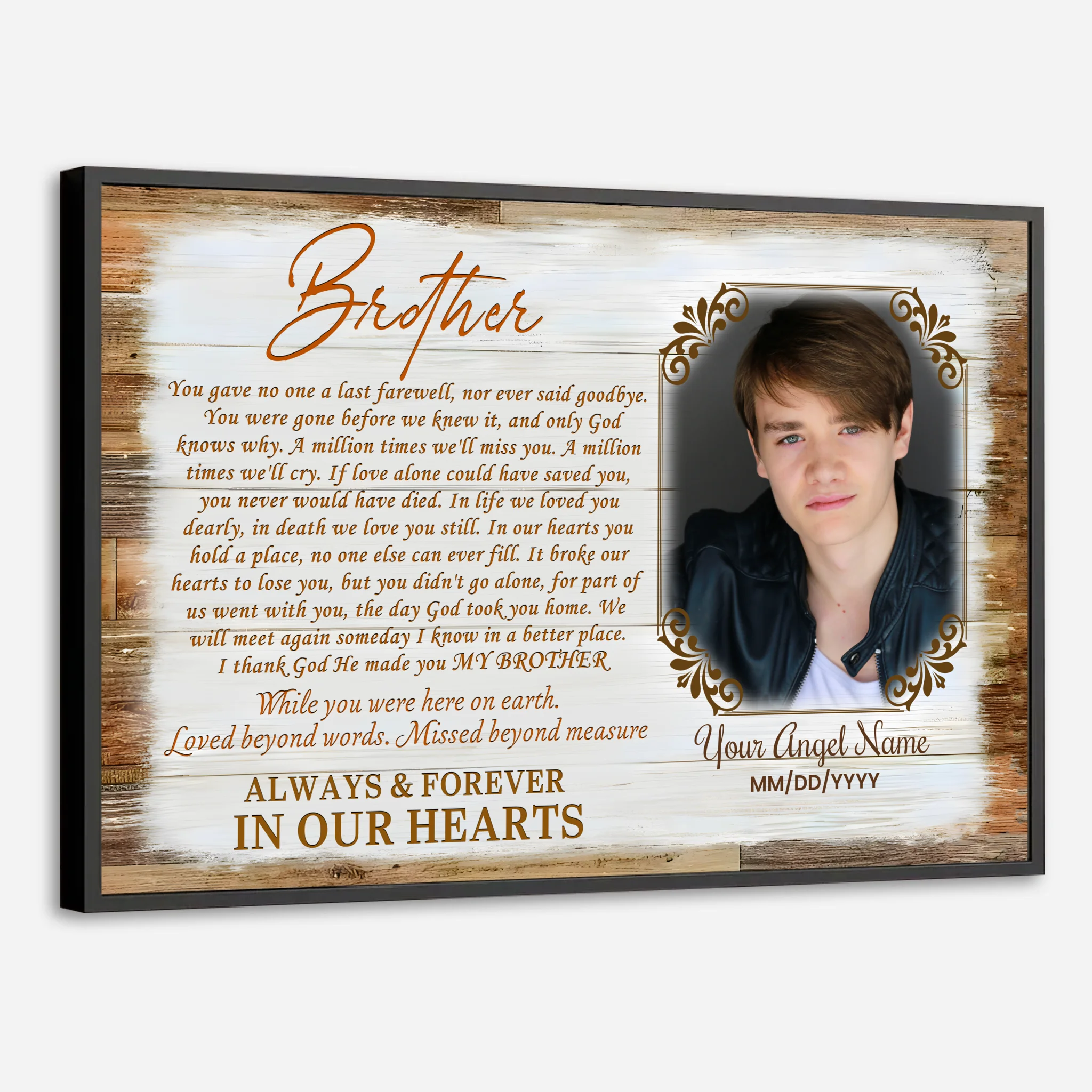 Celebrate the Love You Shared with Your Brother – Custom Poster - 89Prints