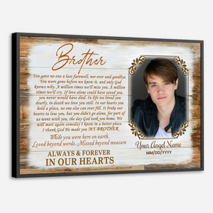 Celebrate the Love You Shared with Your Brother – Custom Poster - 89Prints