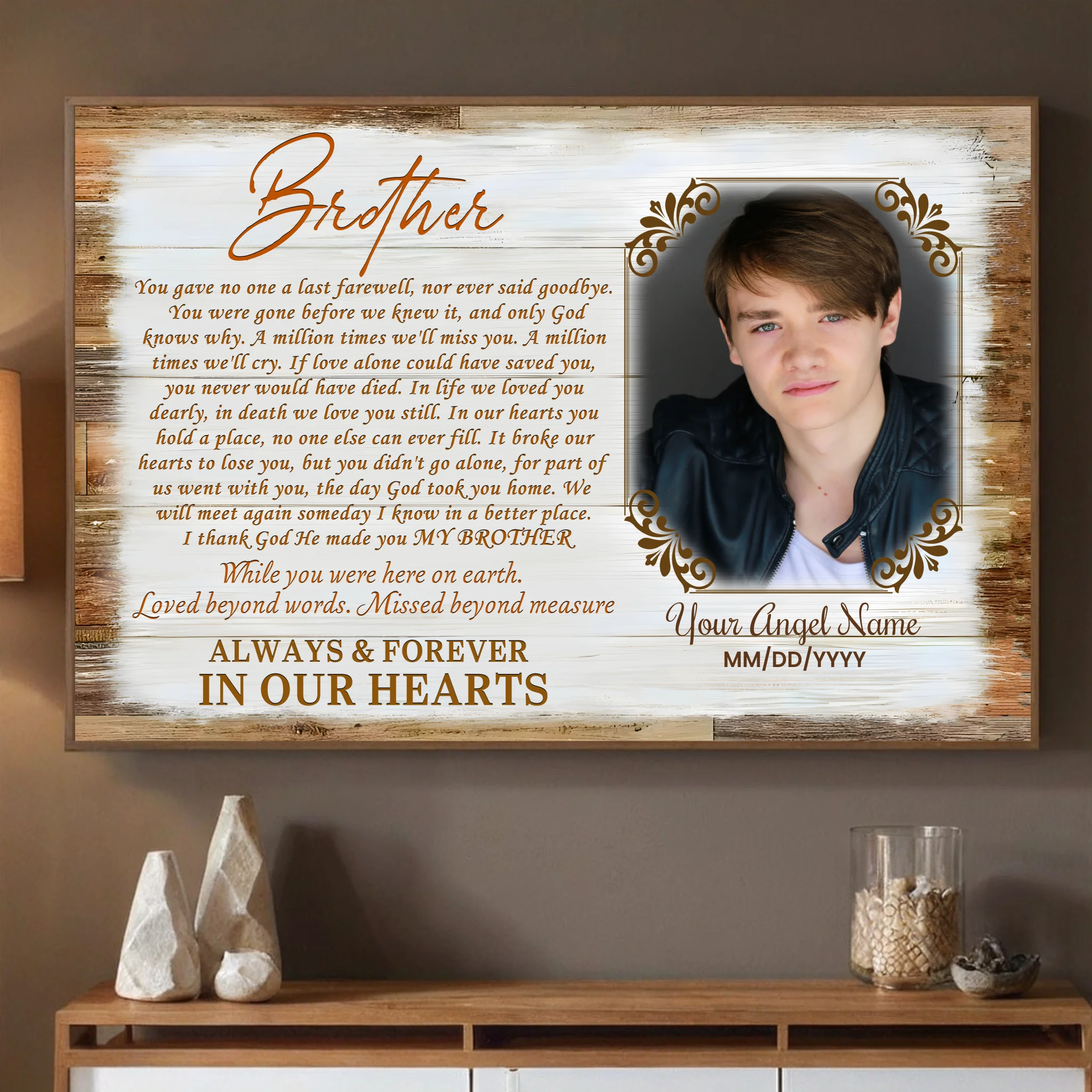 Celebrate the Love You Shared with Your Brother – Custom Poster - 89Prints