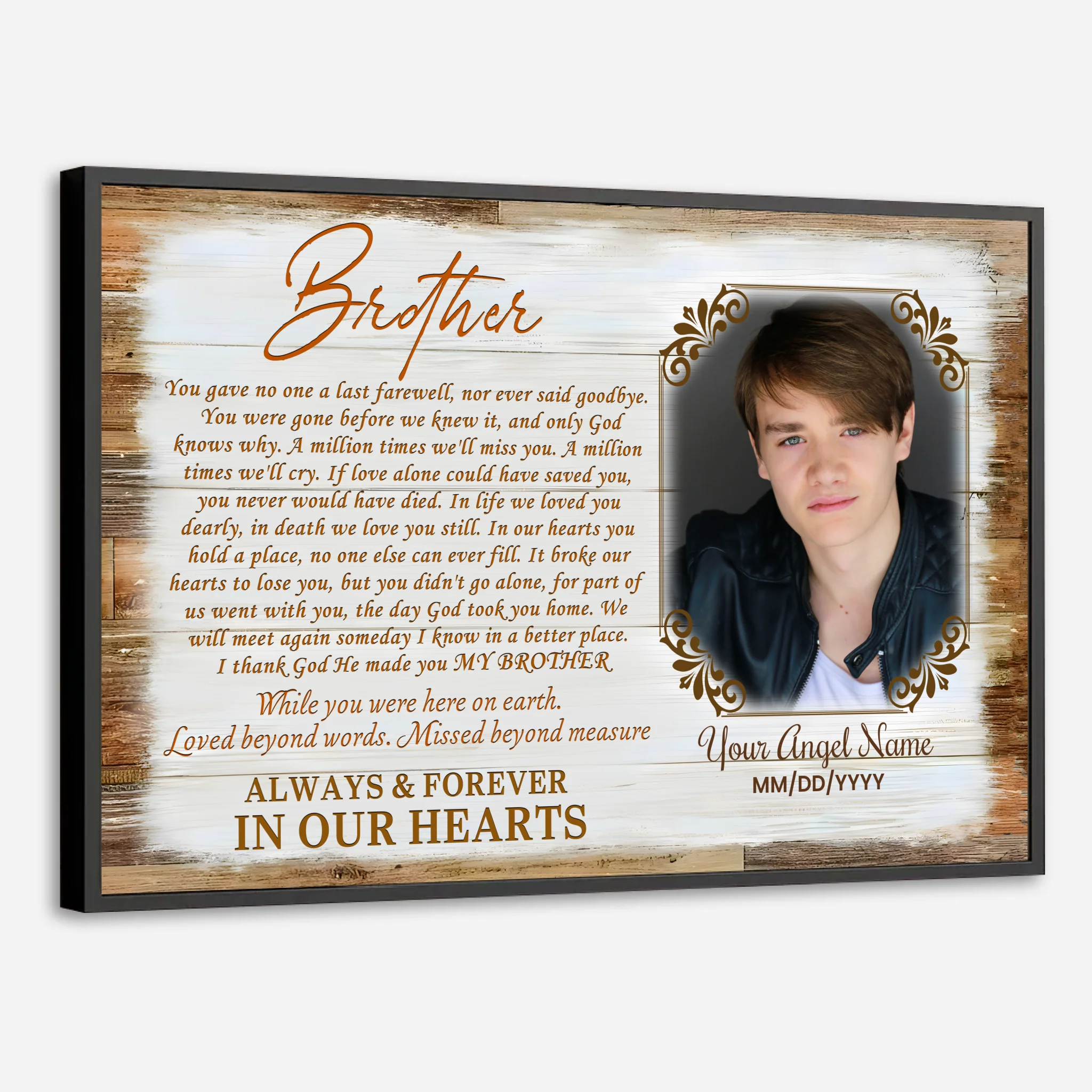 Celebrate the Love You Shared with Your Brother – Custom Poster - 89Prints