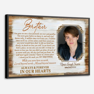 Celebrate the Love You Shared with Your Brother – Custom Poster - 89Prints
