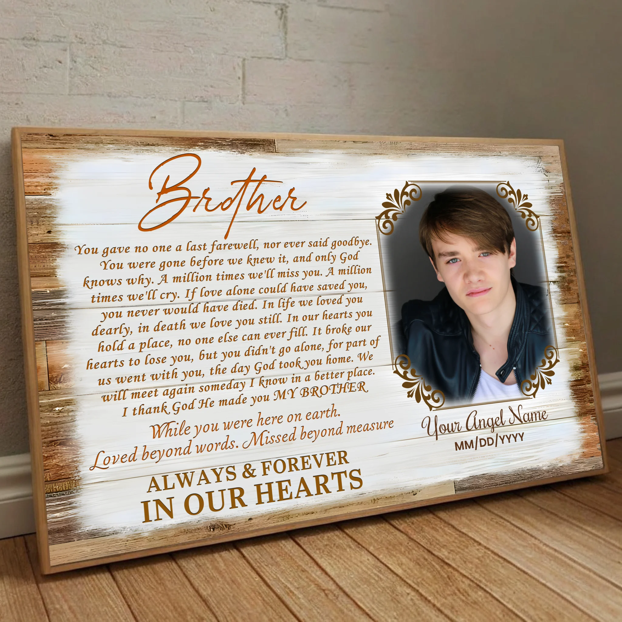 Celebrate the Love You Shared with Your Brother – Custom Poster - 89Prints