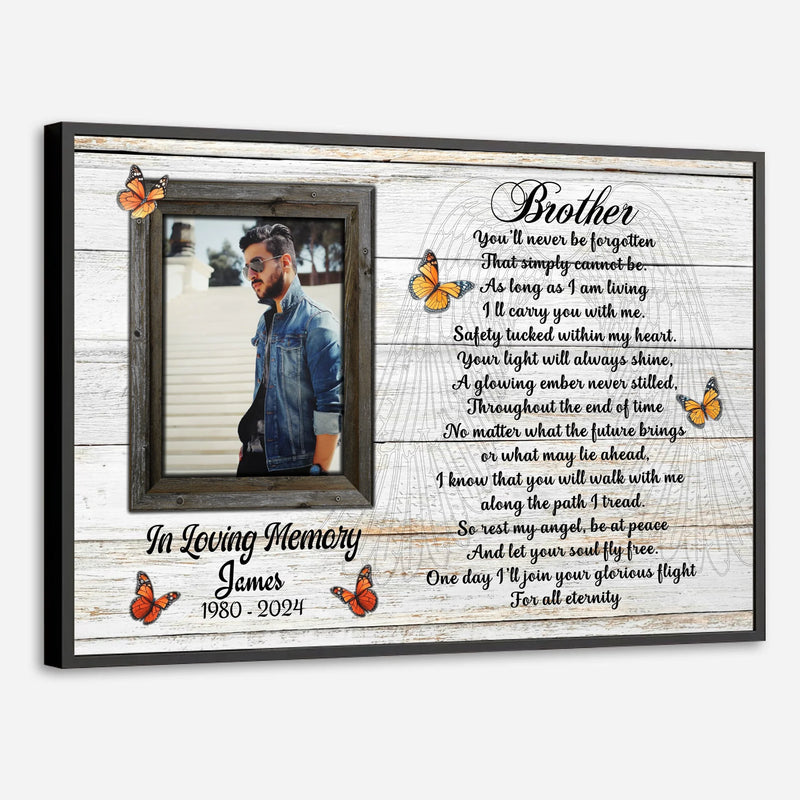 Personalized Brother-Sister Memorial Poster – A Lasting Tribute of Love - 89Prints