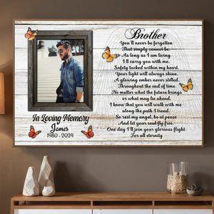 Personalized Brother-Sister Memorial Poster – A Lasting Tribute of Love - 89Prints