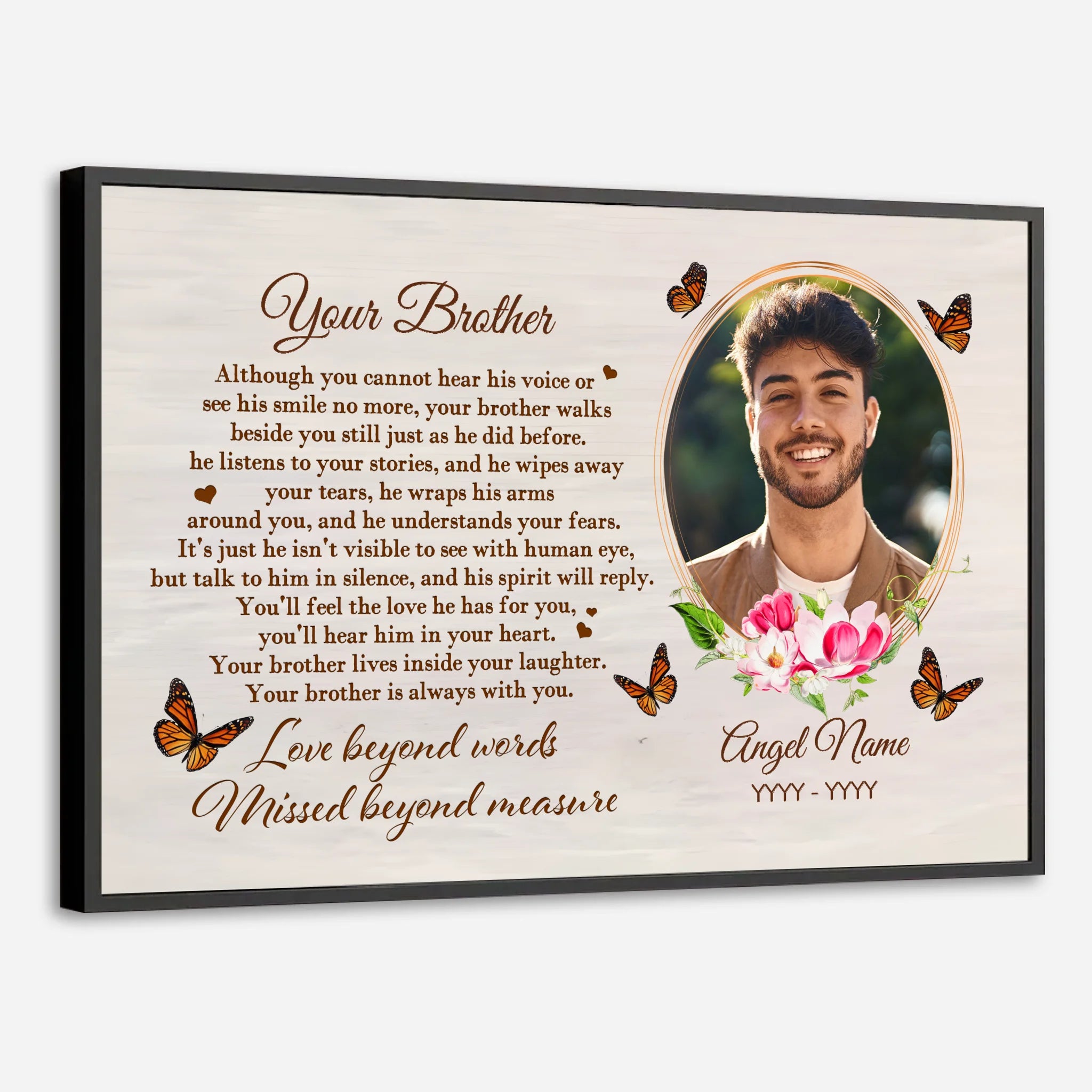Custom Brother & Sister Poster – A Timeless Gift of Sibling Love - 89Prints