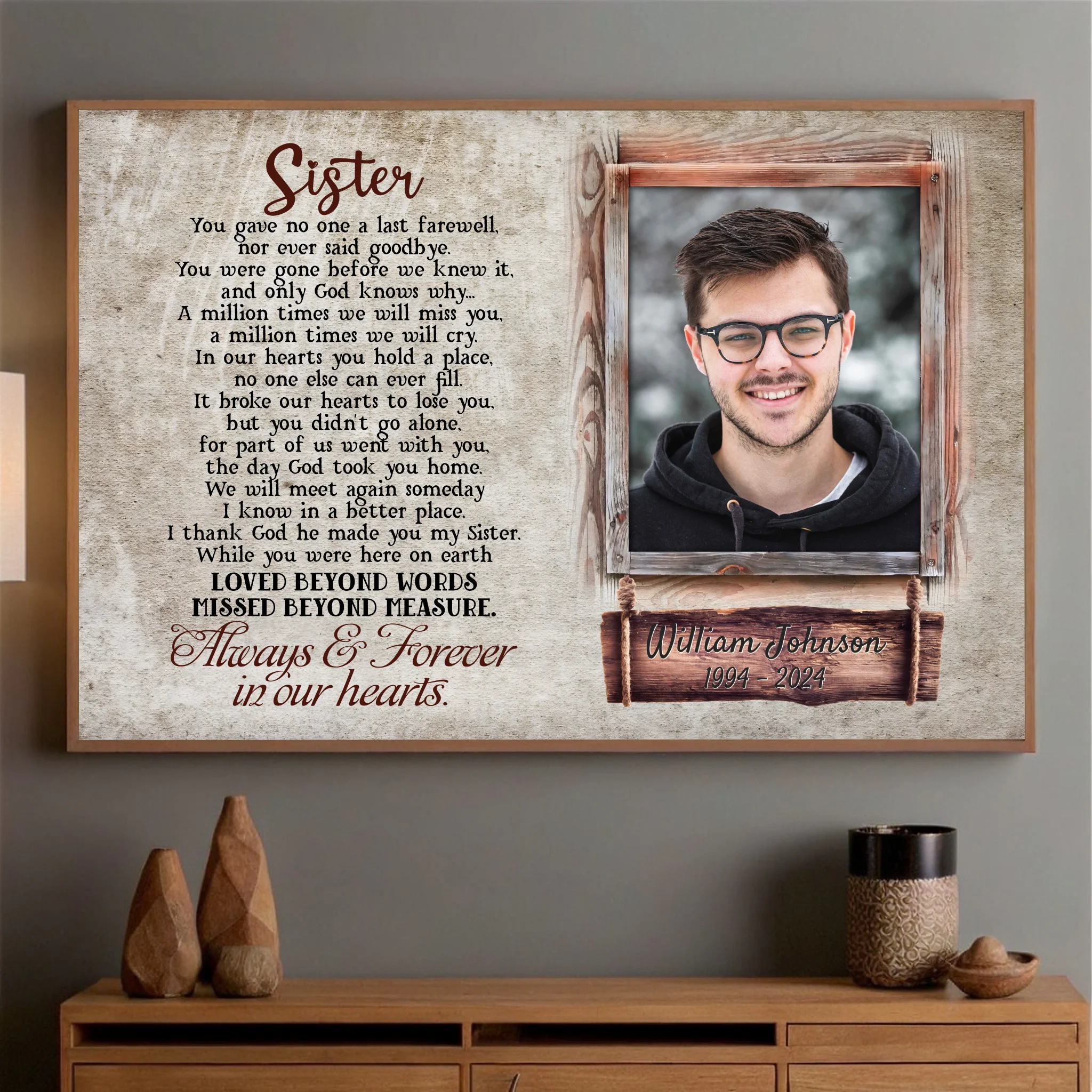 Brother or Sister’s Memory – Personalized Tribute Poster - 89Prints